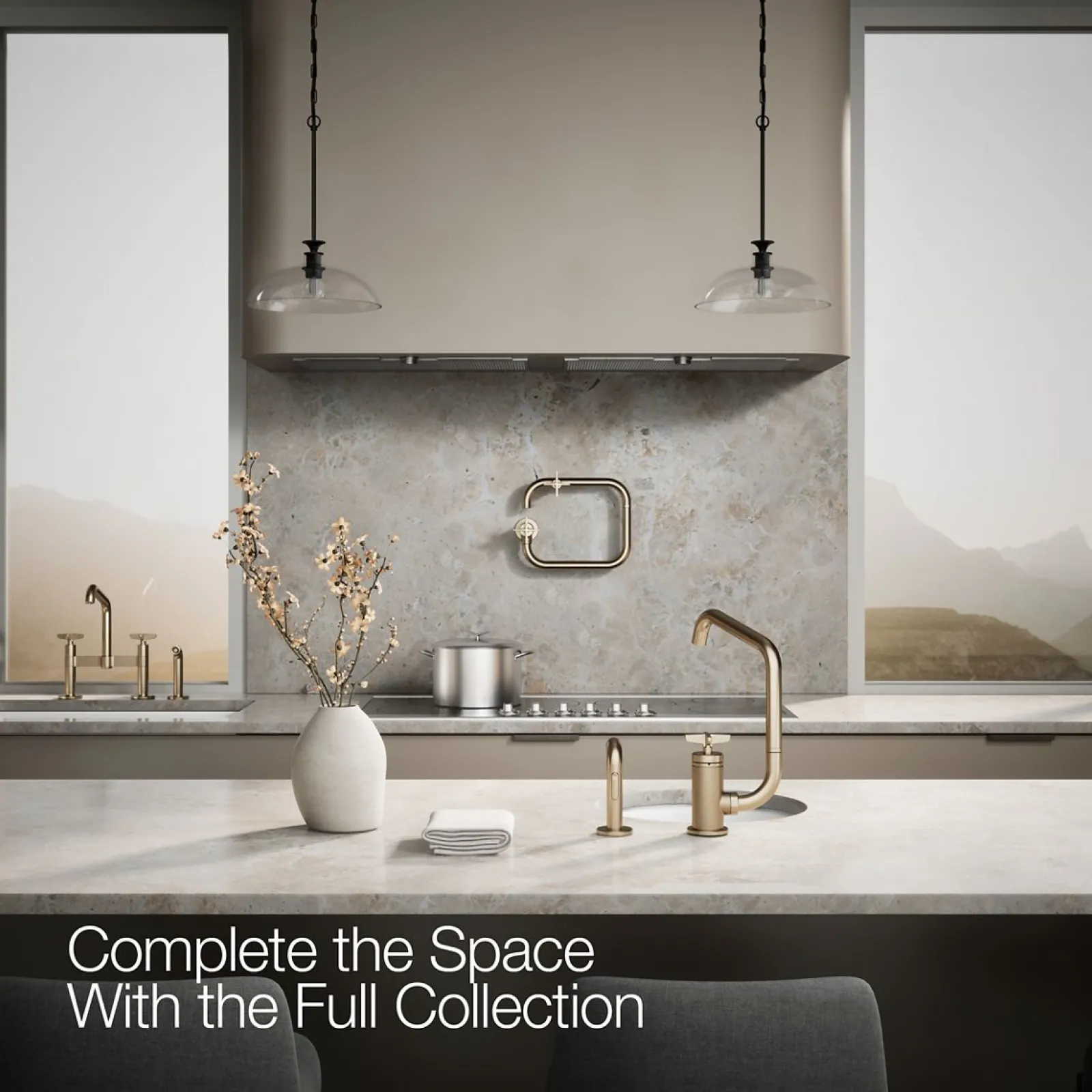 Single-handle bar sink faucet with two-function extended-reach spout and side sprayer^Kohler Online