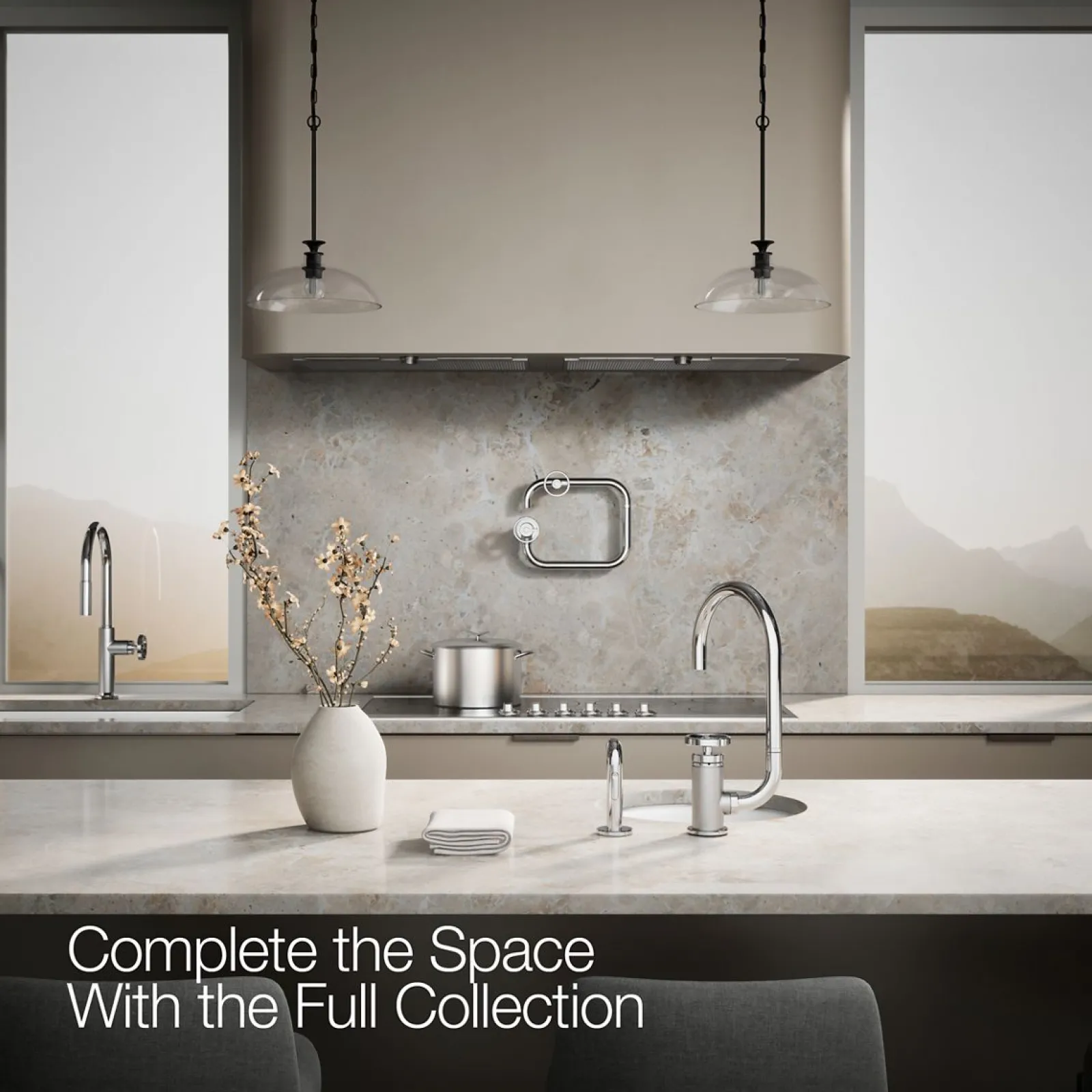 Single-handle bar sink faucet with two-function extended-reach spout and side sprayer^Kohler Online