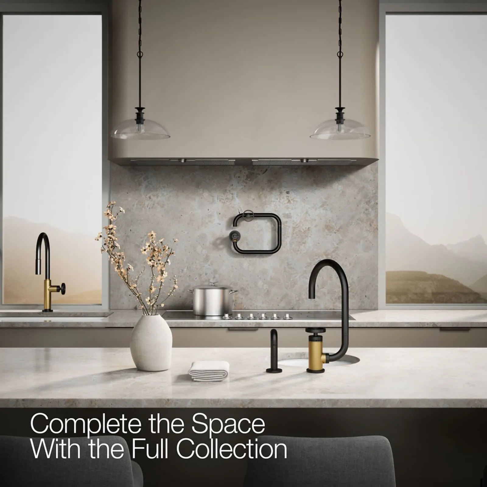 Single-handle bar sink faucet with two-function extended-reach spout and side sprayer^Kohler Online