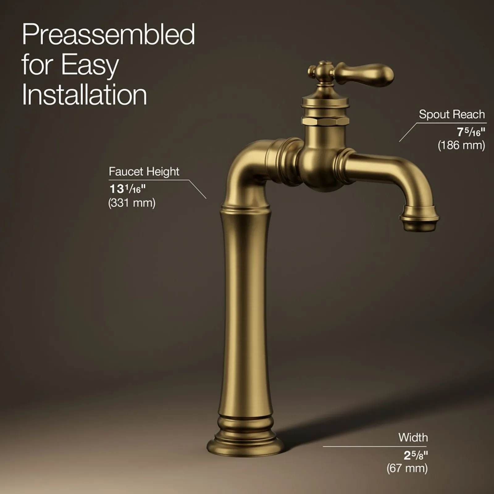 Single-handle bathroom sink faucet, 1.2 gpm^Kohler