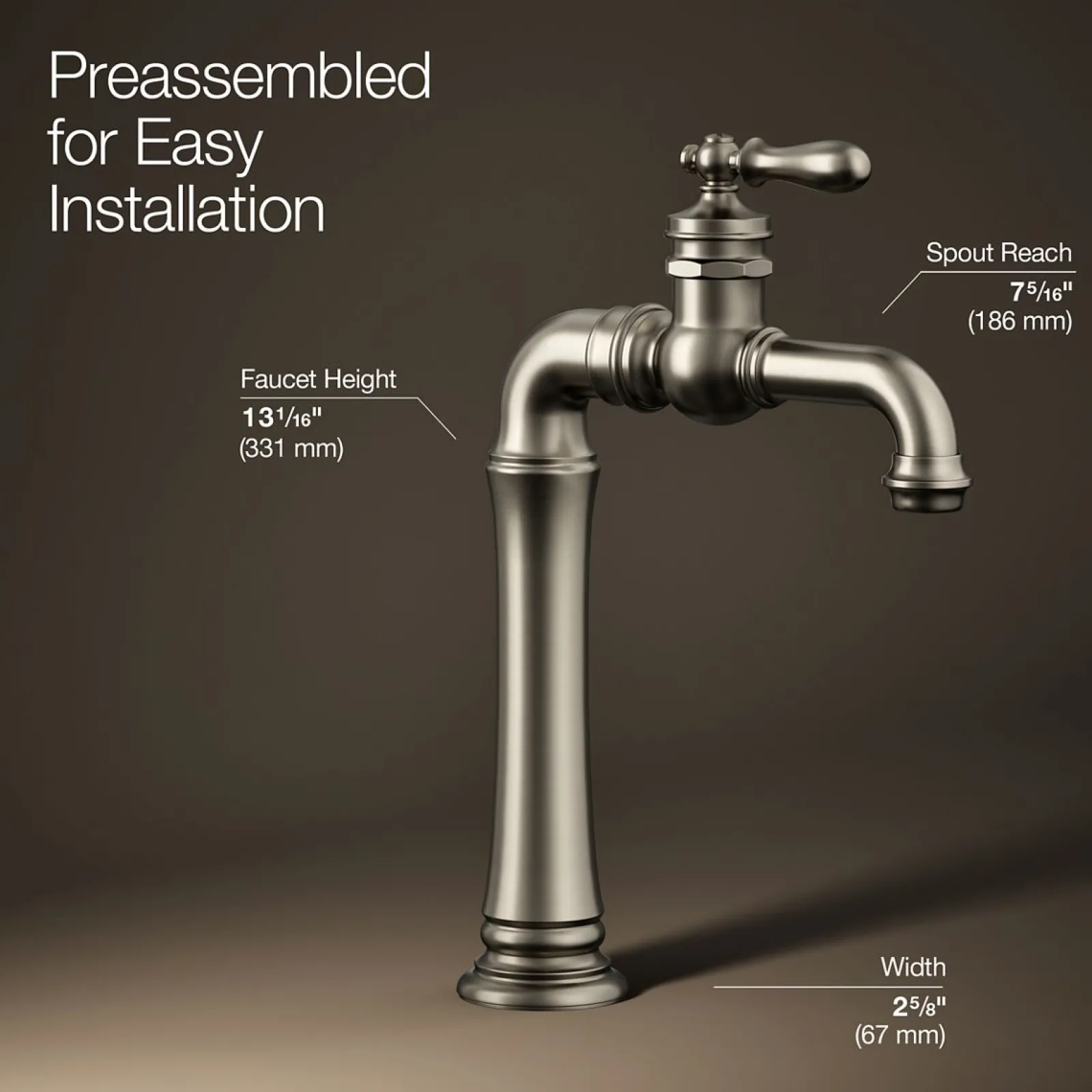 Single-handle bathroom sink faucet, 1.2 gpm^Kohler