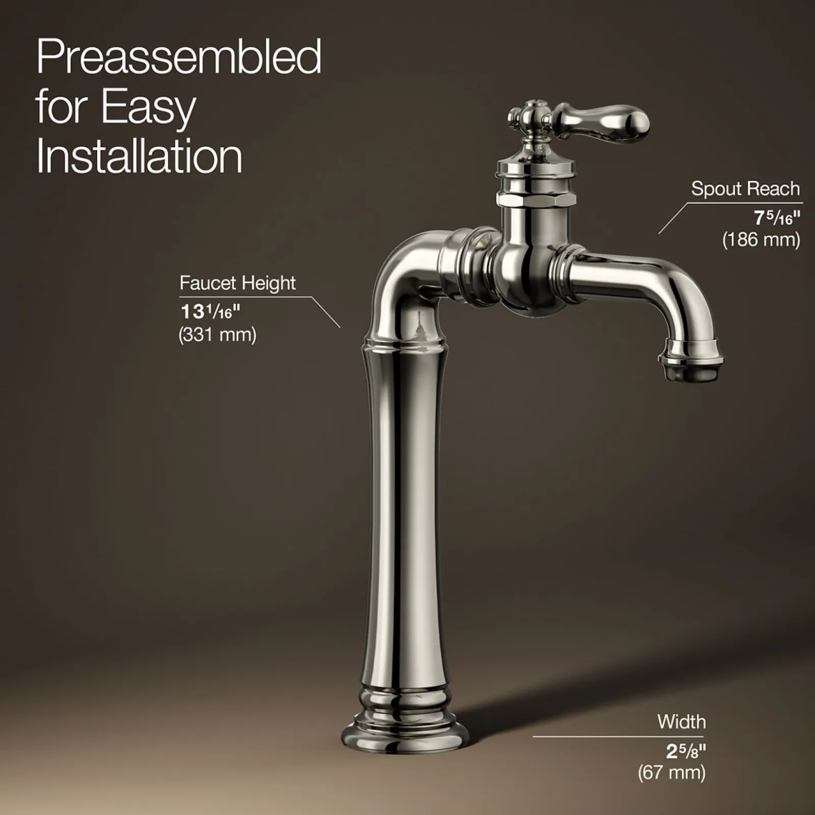 Single-handle bathroom sink faucet, 1.2 gpm^Kohler