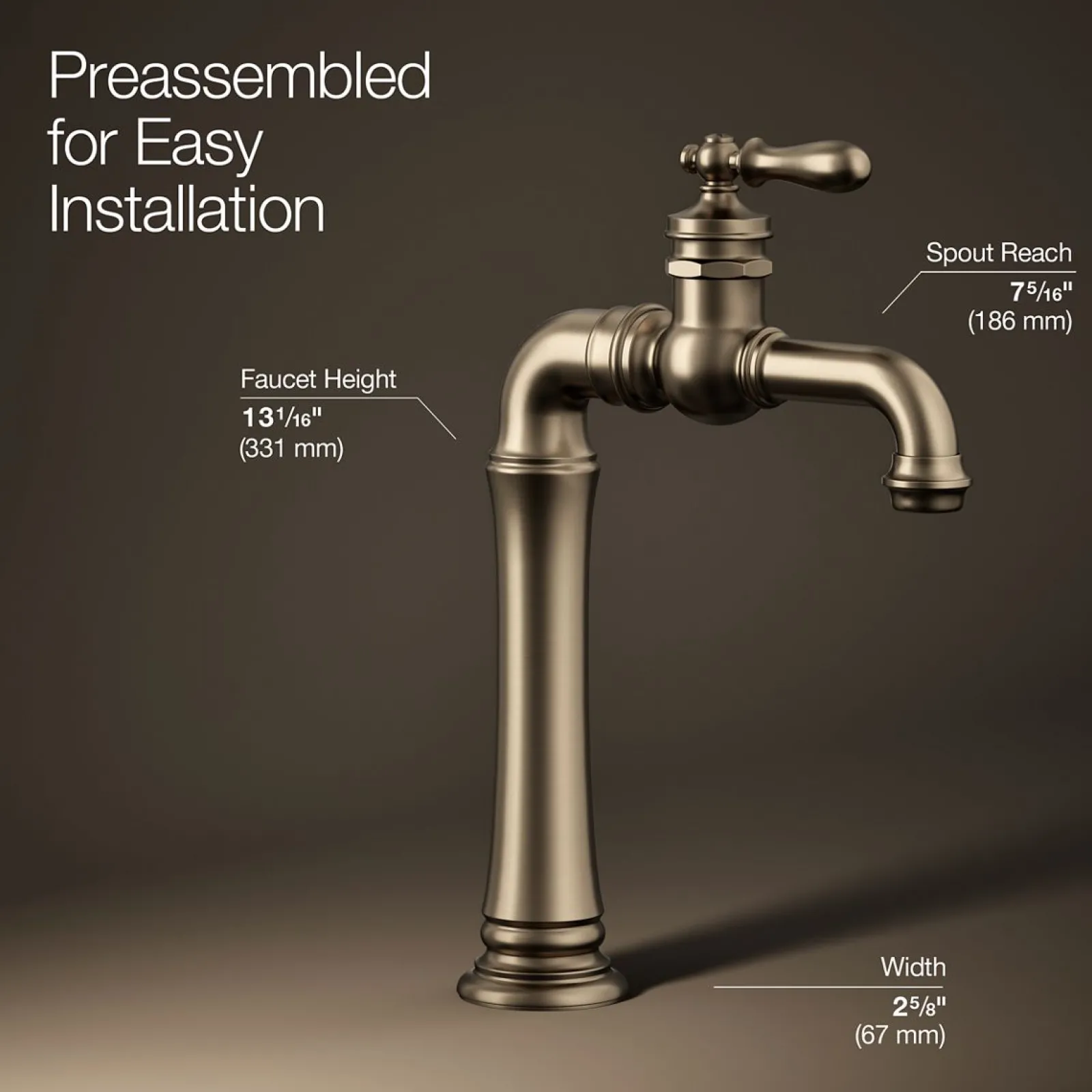 Single-handle bathroom sink faucet, 1.2 gpm^Kohler
