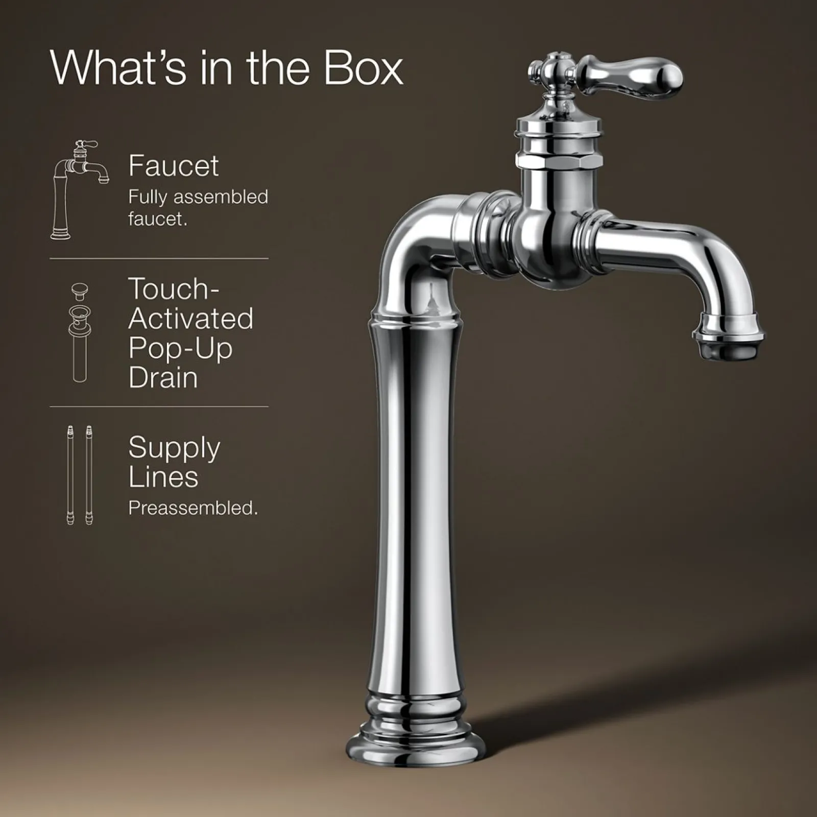 Single-handle bathroom sink faucet, 1.2 gpm^Kohler