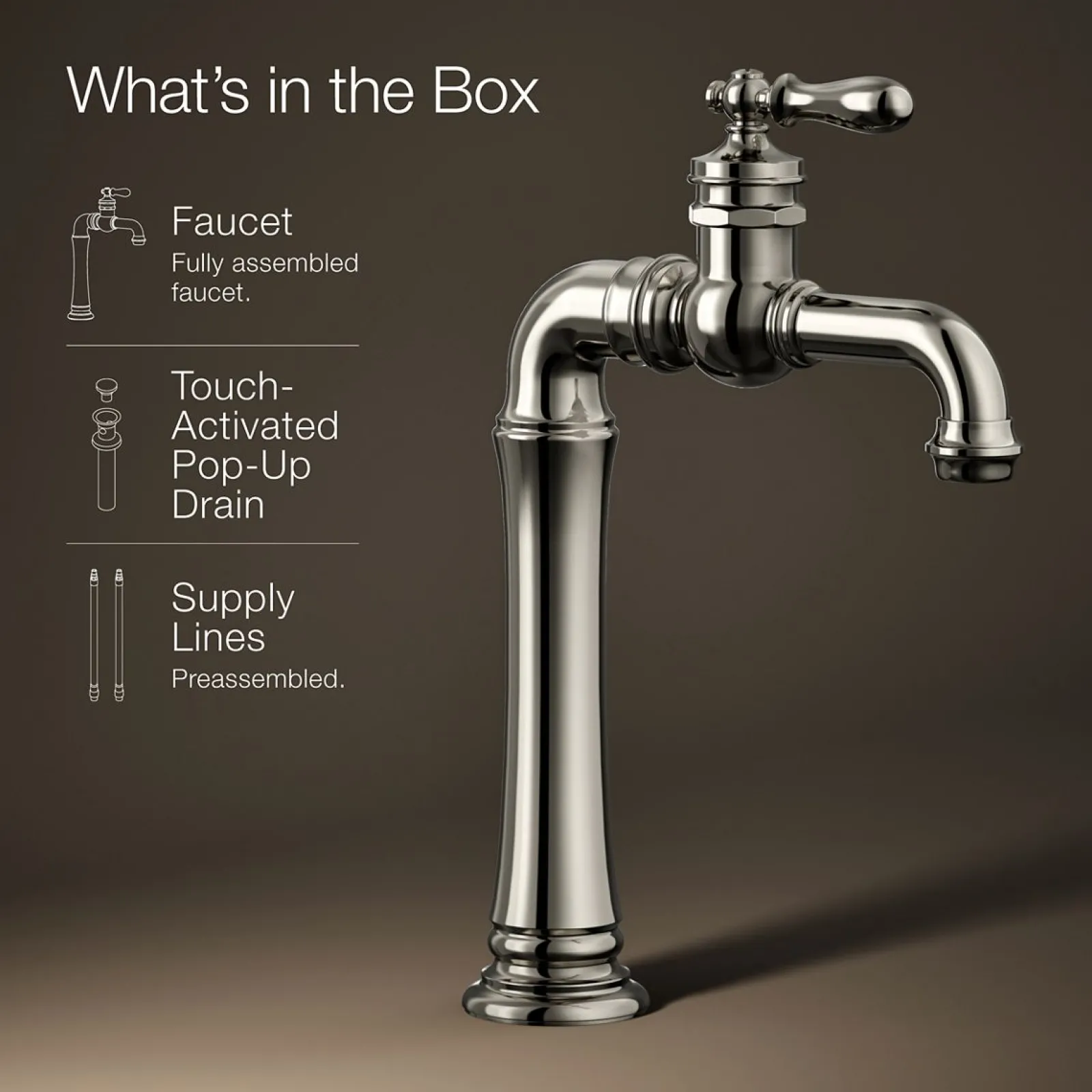 Single-handle bathroom sink faucet, 1.2 gpm^Kohler