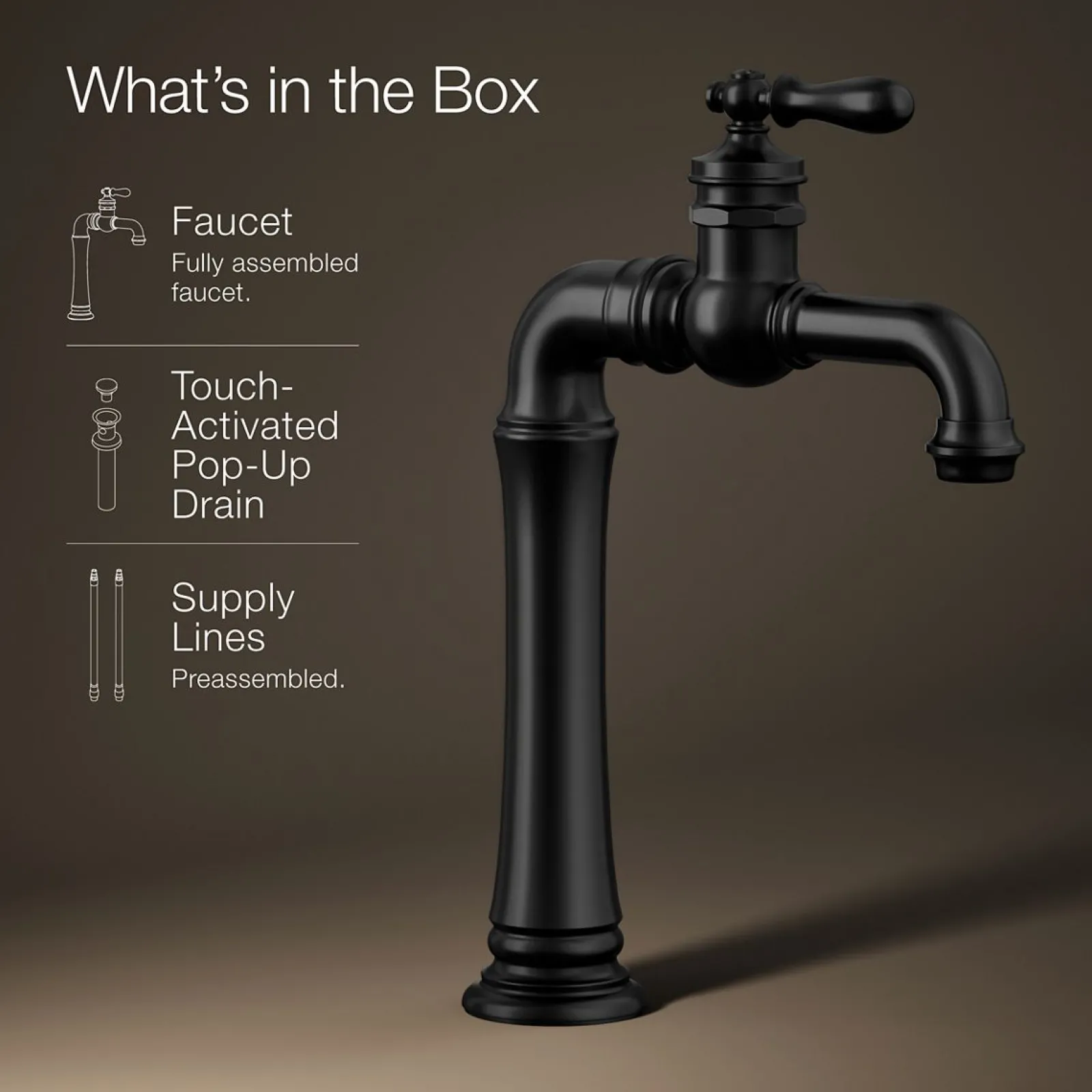 Single-handle bathroom sink faucet, 1.2 gpm^Kohler