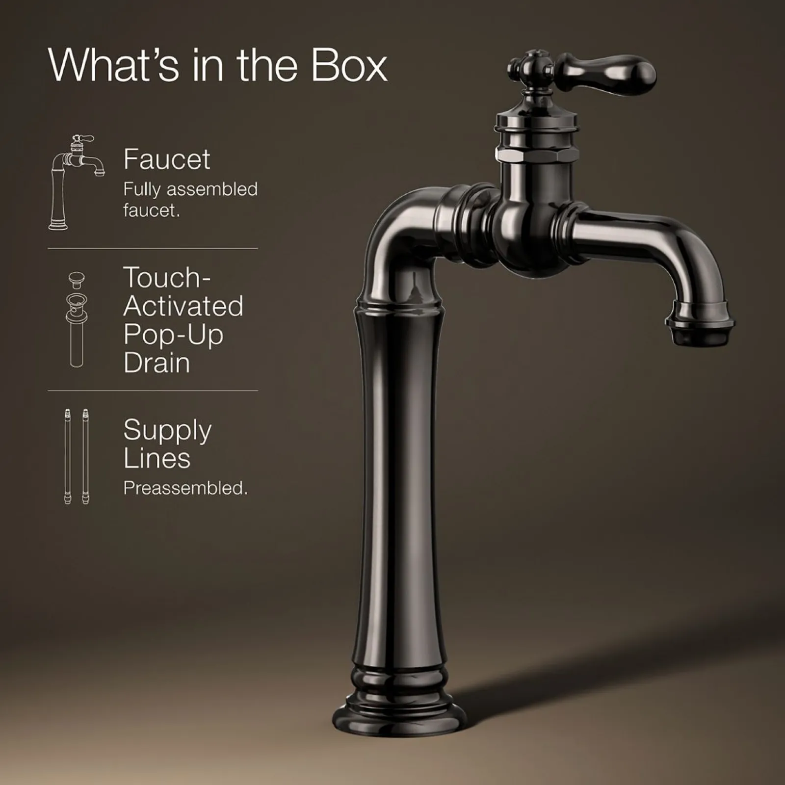 Single-handle bathroom sink faucet, 1.2 gpm^Kohler