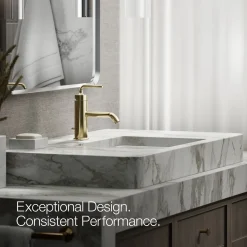 Single-handle bathroom sink faucet with Straight Lever handle, 1.2 gpm^Kohler New