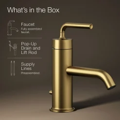 Single-handle bathroom sink faucet with Straight Lever handle, 1.2 gpm^Kohler New