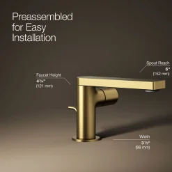 Single-handle bathroom sink faucet with Cylindrical handle, 1.2 gpm^Kohler