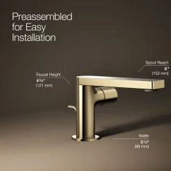 Single-handle bathroom sink faucet with Cylindrical handle, 1.2 gpm^Kohler