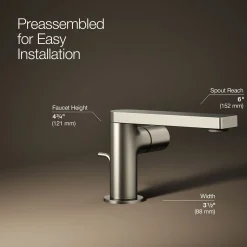 Single-handle bathroom sink faucet with Cylindrical handle, 1.2 gpm^Kohler
