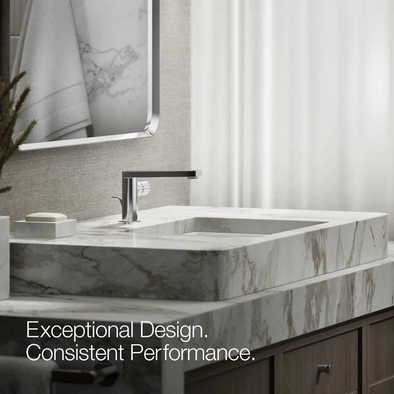 Single-handle bathroom sink faucet with Cylindrical handle, 1.2 gpm^Kohler