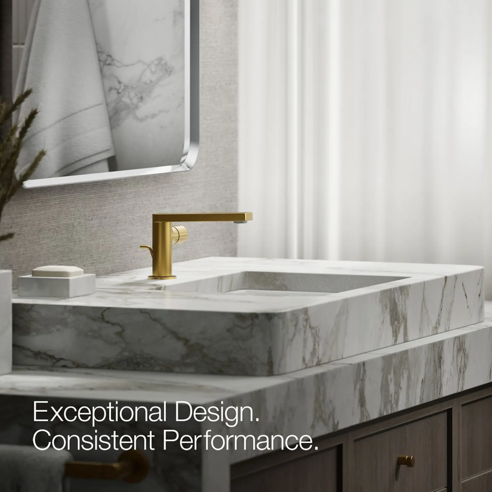 Single-handle bathroom sink faucet with Cylindrical handle, 1.2 gpm^Kohler