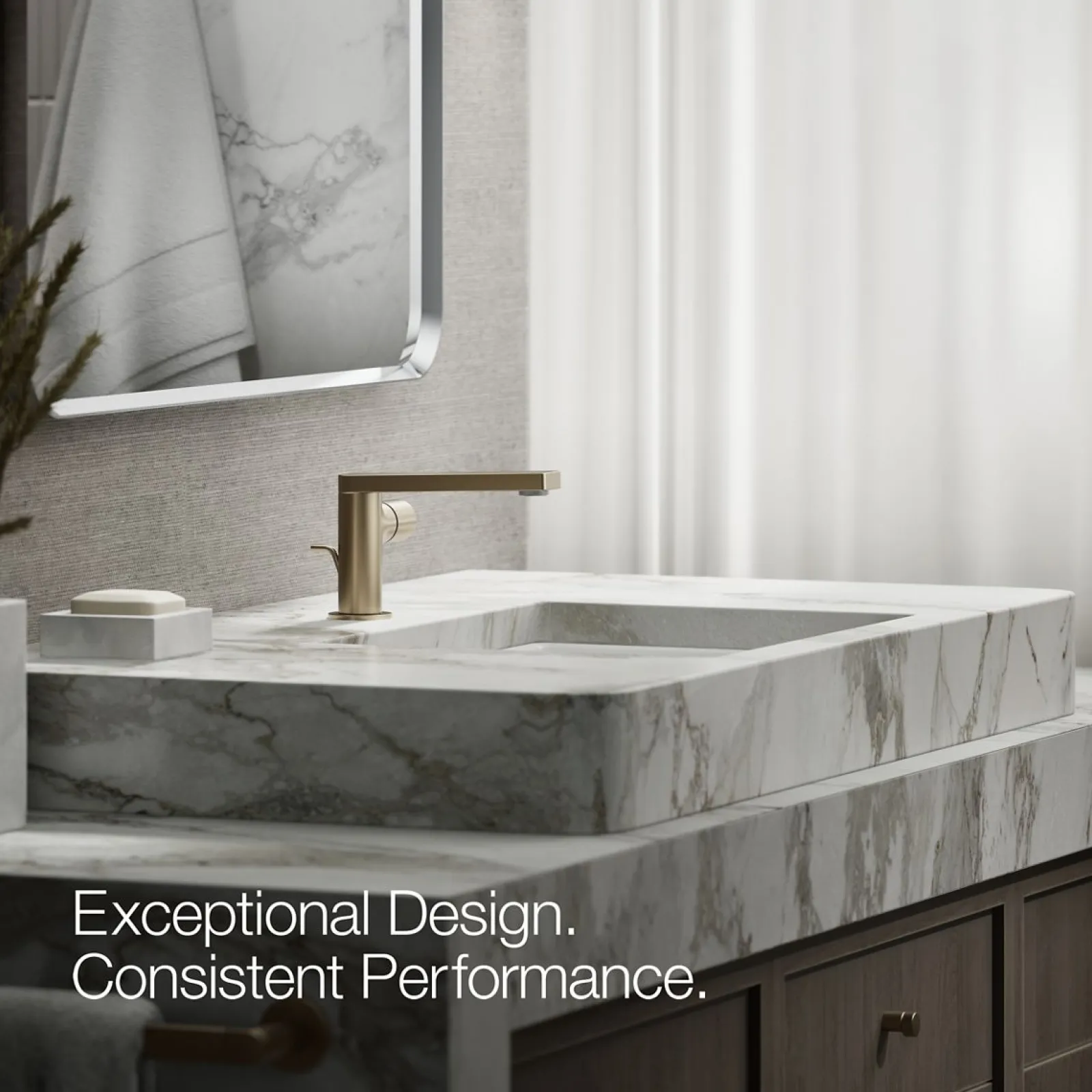 Single-handle bathroom sink faucet with Cylindrical handle, 1.2 gpm^Kohler