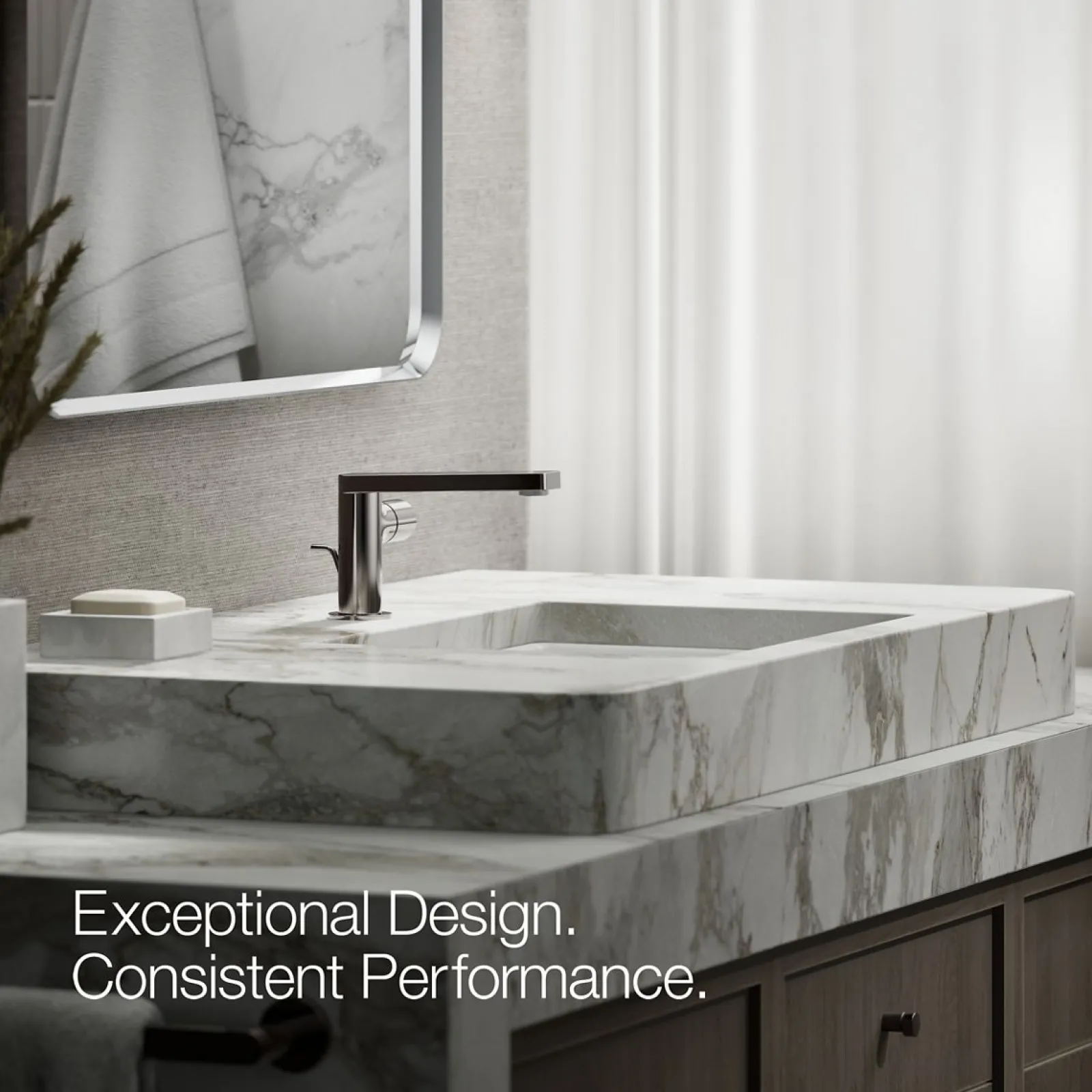 Single-handle bathroom sink faucet with Cylindrical handle, 1.2 gpm^Kohler