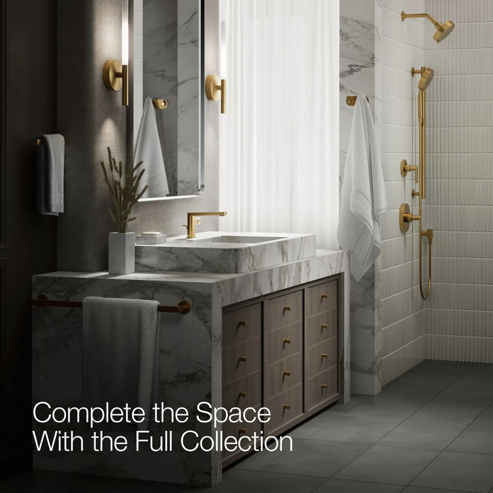 Single-handle bathroom sink faucet with Cylindrical handle, 1.2 gpm^Kohler