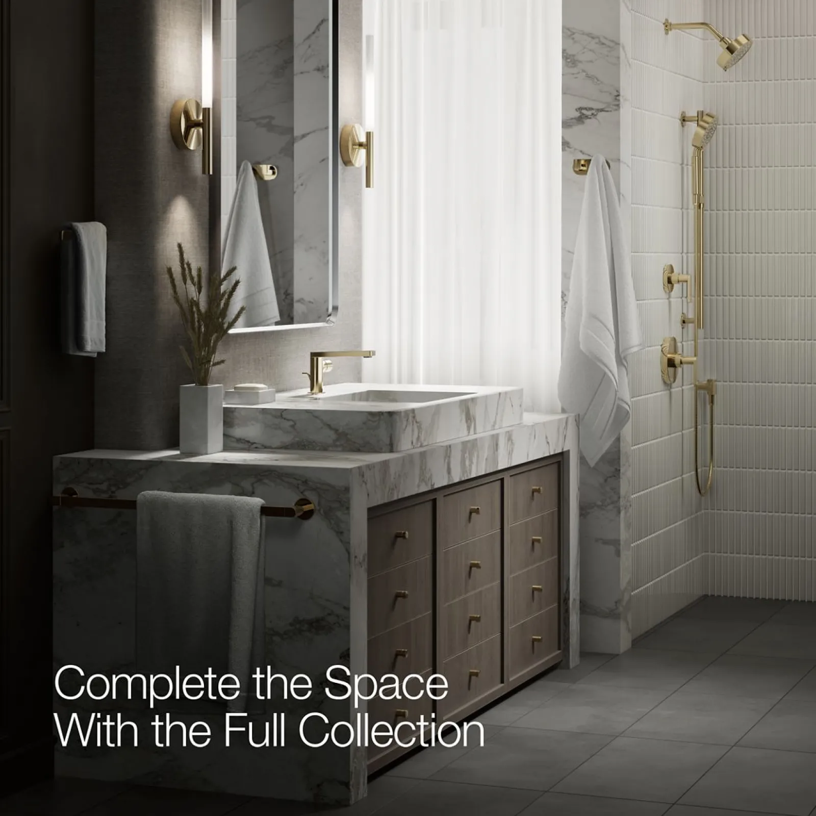 Single-handle bathroom sink faucet with Cylindrical handle, 1.2 gpm^Kohler