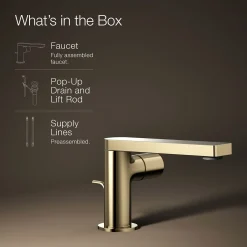 Single-handle bathroom sink faucet with Cylindrical handle, 1.2 gpm^Kohler