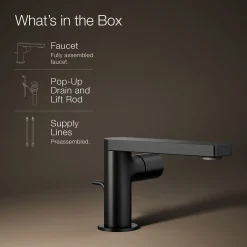 Single-handle bathroom sink faucet with Cylindrical handle, 1.2 gpm^Kohler
