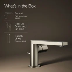 Single-handle bathroom sink faucet with Cylindrical handle, 1.2 gpm^Kohler