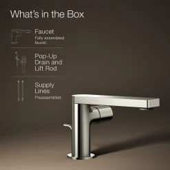 Single-handle bathroom sink faucet with Cylindrical handle, 1.2 gpm^Kohler