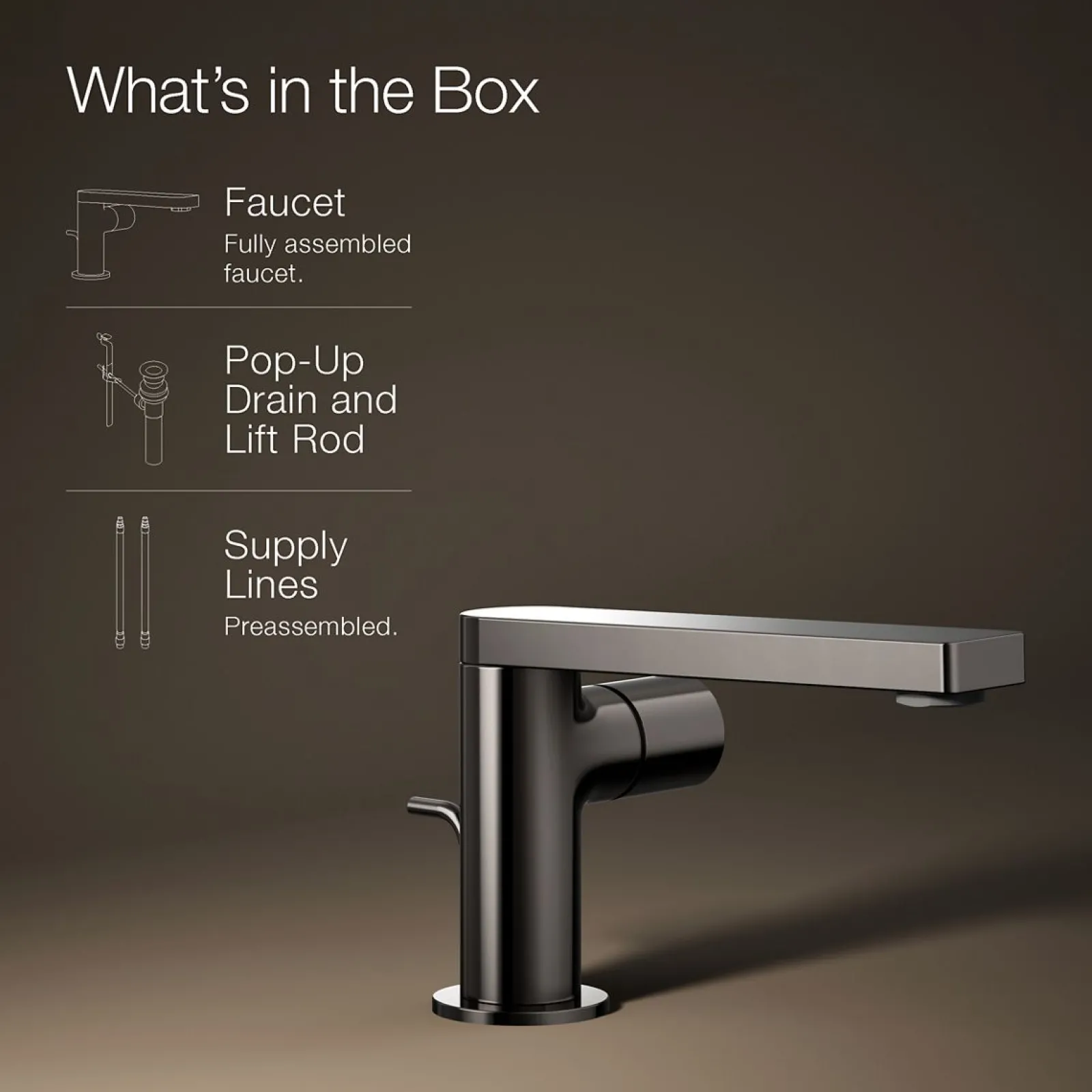 Single-handle bathroom sink faucet with Cylindrical handle, 1.2 gpm^Kohler