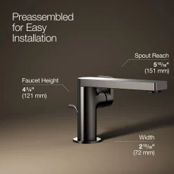 Single-handle bathroom sink faucet with Lever handle, 1.2 gpm^Kohler Hot