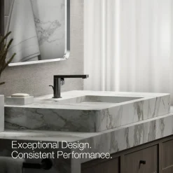 Single-handle bathroom sink faucet with Lever handle, 1.2 gpm^Kohler Hot