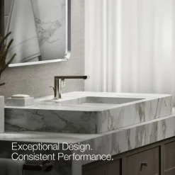Single-handle bathroom sink faucet with Lever handle, 1.2 gpm^Kohler Hot