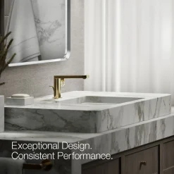 Single-handle bathroom sink faucet with Lever handle, 1.2 gpm^Kohler Hot