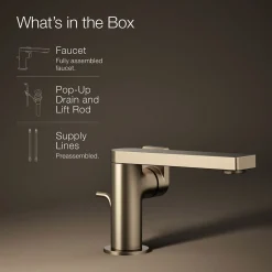 Single-handle bathroom sink faucet with Lever handle, 1.2 gpm^Kohler Hot