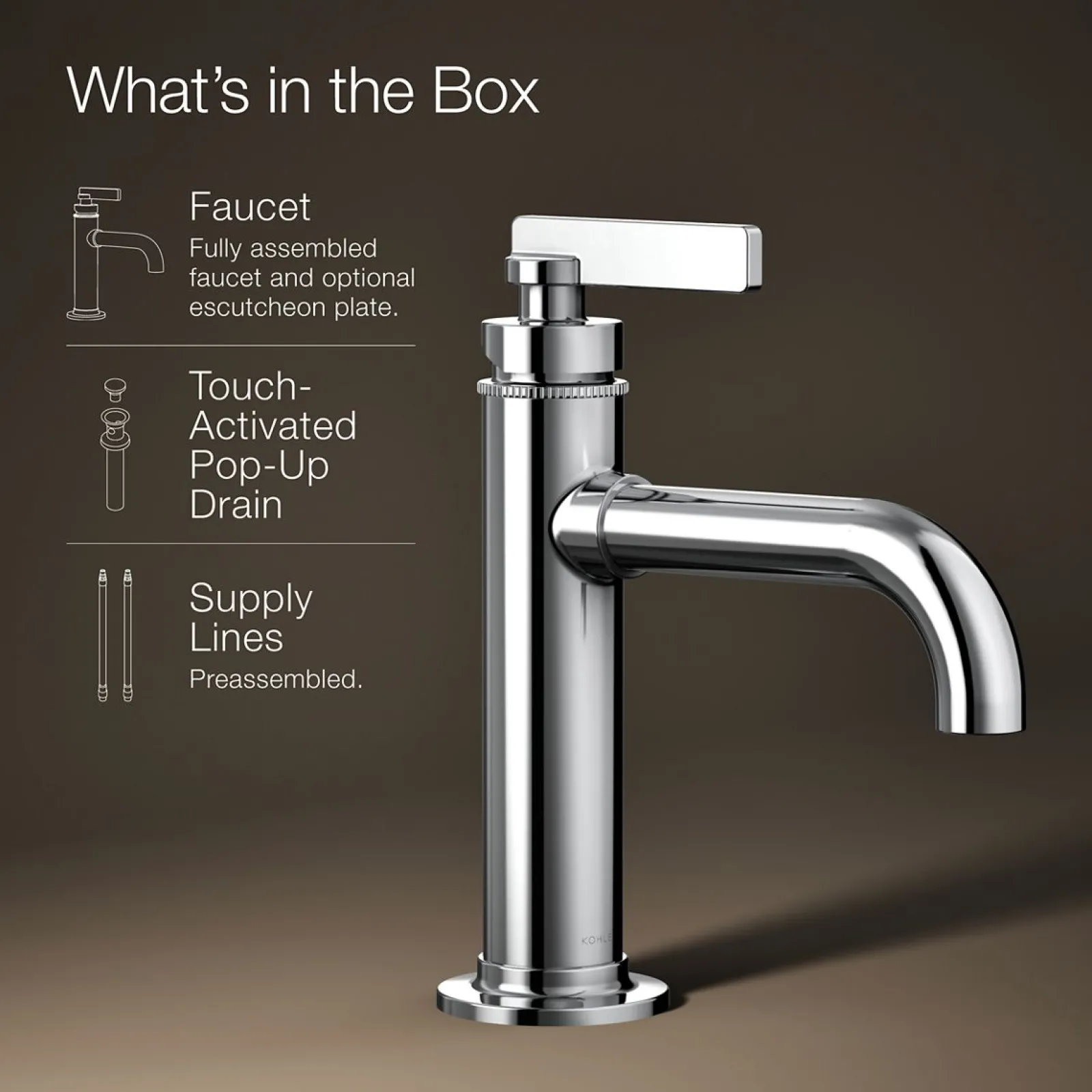 Single-handle bathroom sink faucet, 1.2 gpm^Kohler