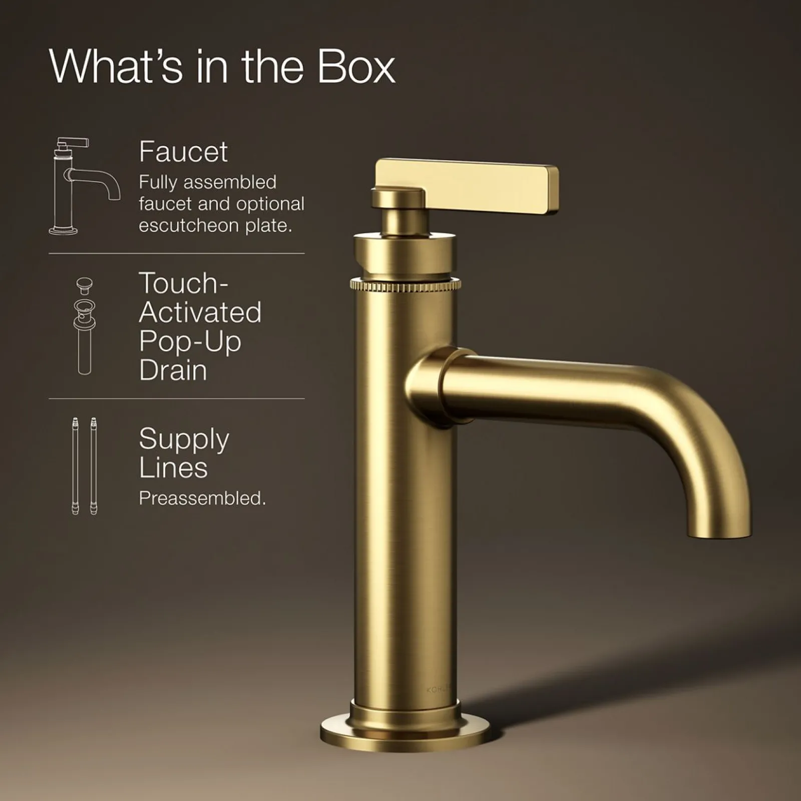 Single-handle bathroom sink faucet, 1.2 gpm^Kohler
