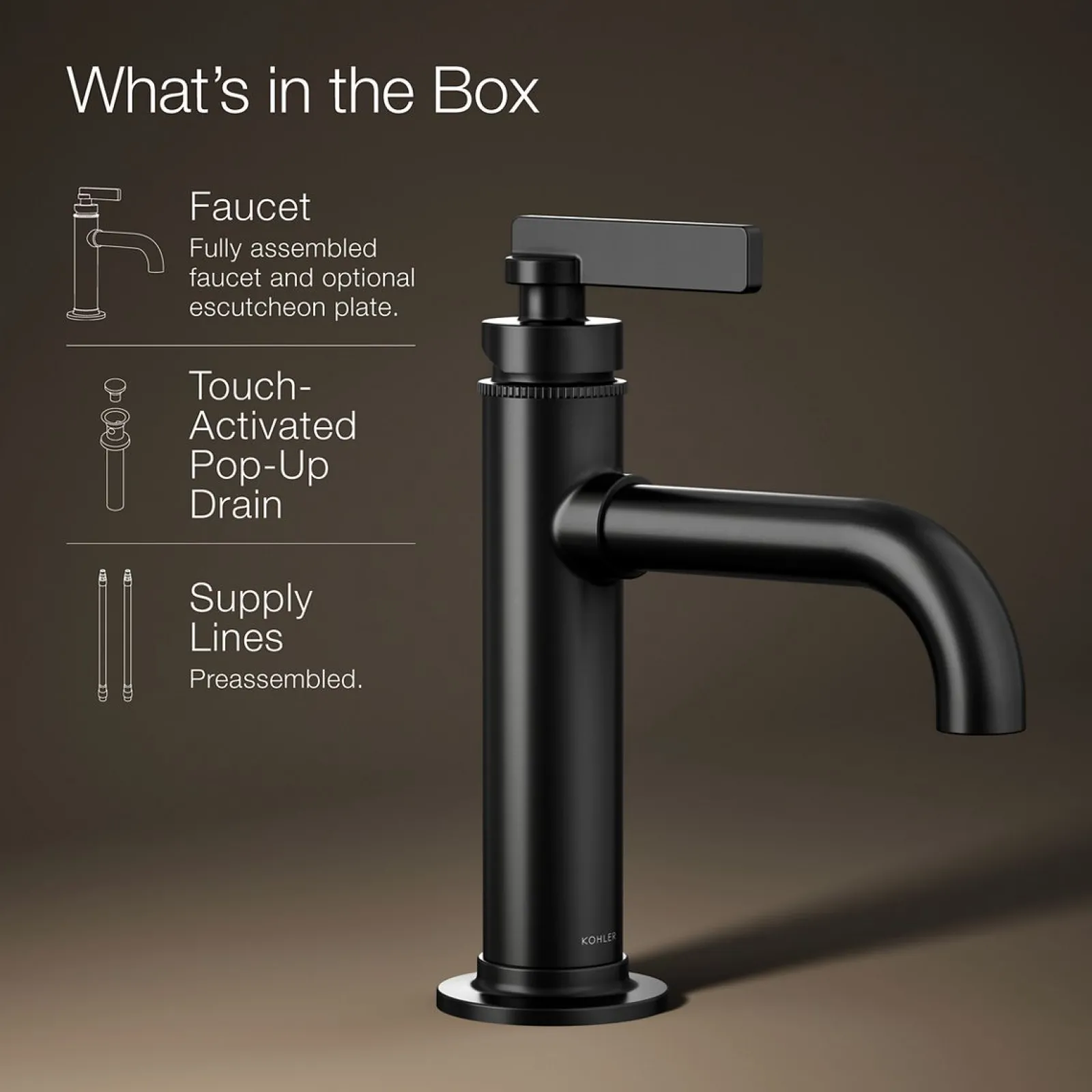 Single-handle bathroom sink faucet, 1.2 gpm^Kohler