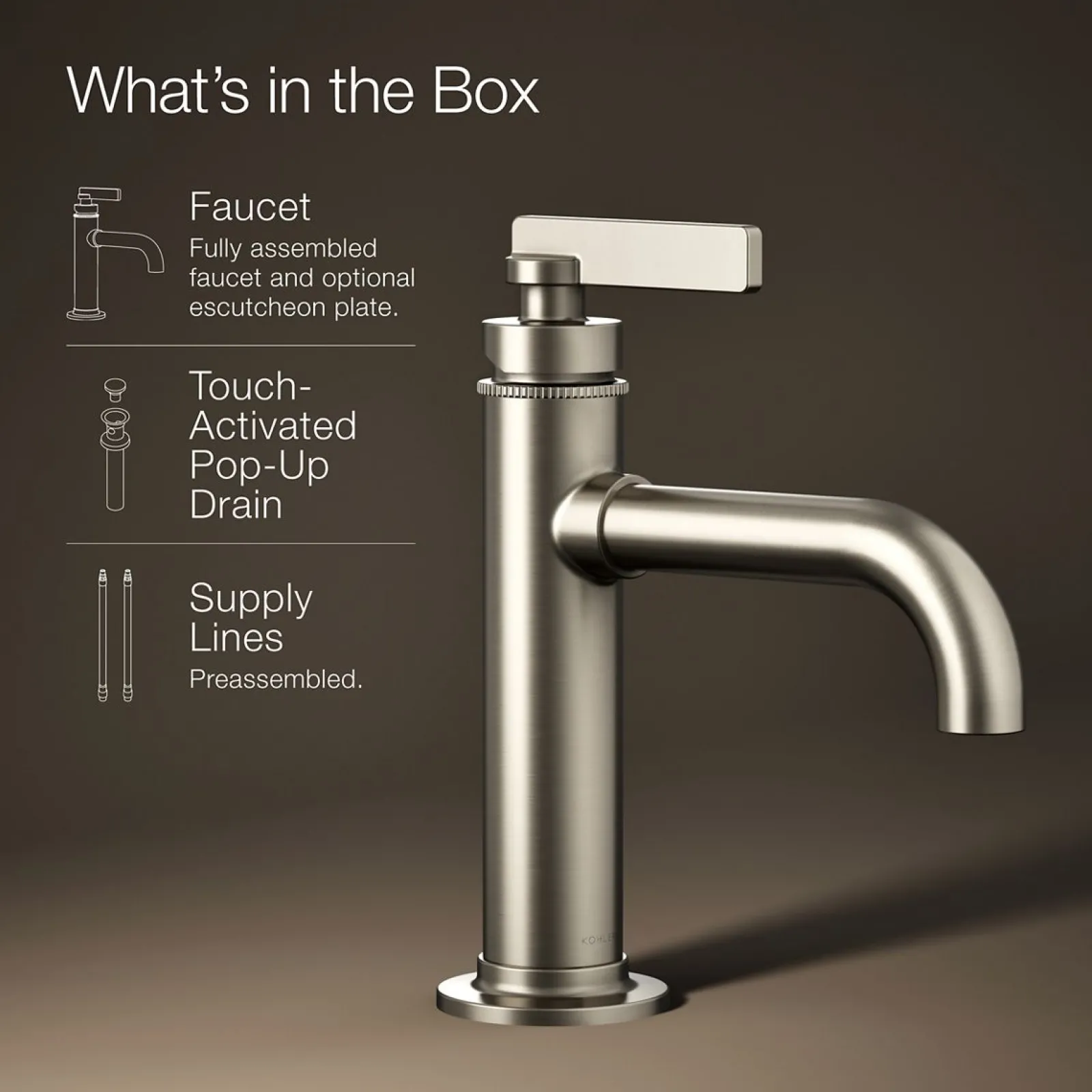 Single-handle bathroom sink faucet, 1.2 gpm^Kohler