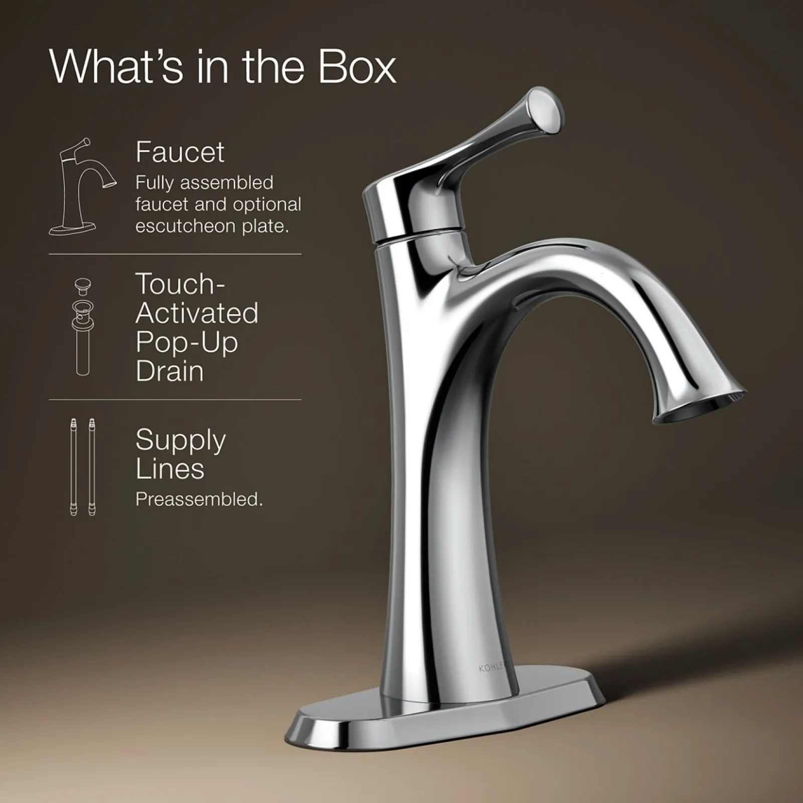 Single-handle bathroom sink faucet, 1.2 gpm^Kohler Best