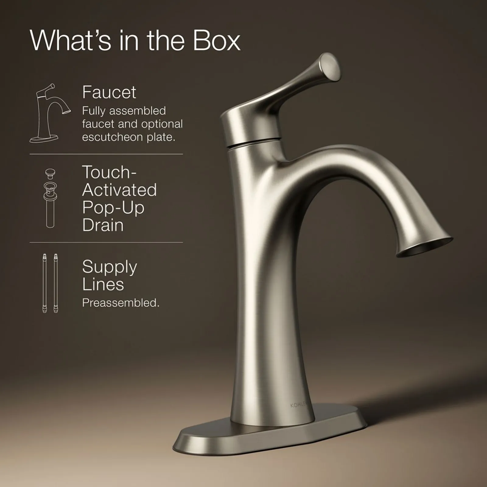 Single-handle bathroom sink faucet, 1.2 gpm^Kohler Best