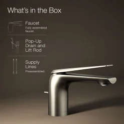 Single-handle bathroom sink faucet, 1.2 gpm^Kohler Hot