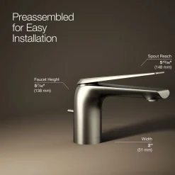 Single-handle bathroom sink faucet, 1.2 gpm^Kohler Hot