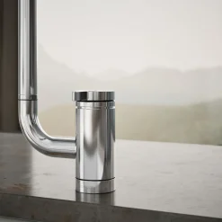 Single-handle kitchen sink faucet with two-function extended-reach spout and side sprayer^Kohler New