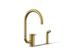 Single-handle kitchen sink faucet with two-function extended-reach spout and side sprayer^Kohler Discount