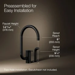 Single-handle kitchen sink faucet with two-function extended-reach spout and side sprayer^Kohler Discount