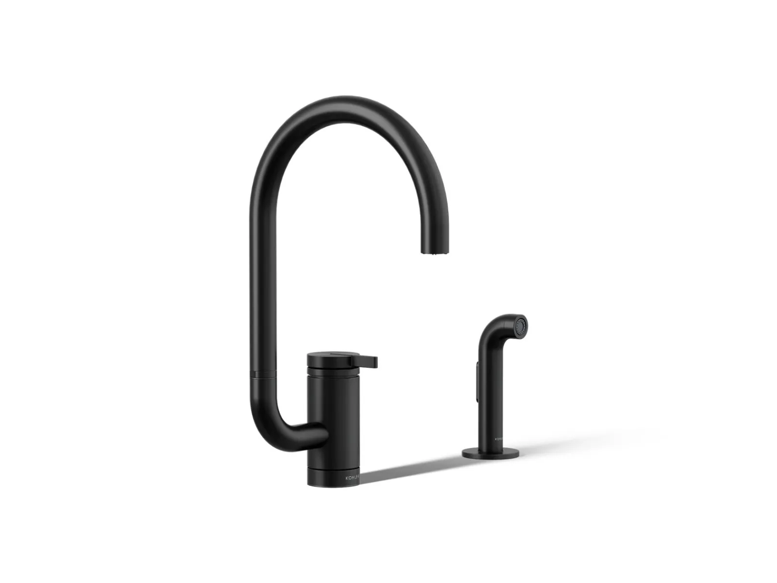 Single-handle kitchen sink faucet with two-function extended-reach spout and side sprayer^Kohler Discount