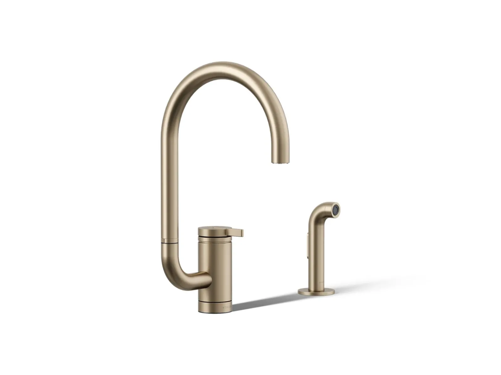 Single-handle kitchen sink faucet with two-function extended-reach spout and side sprayer^Kohler Discount