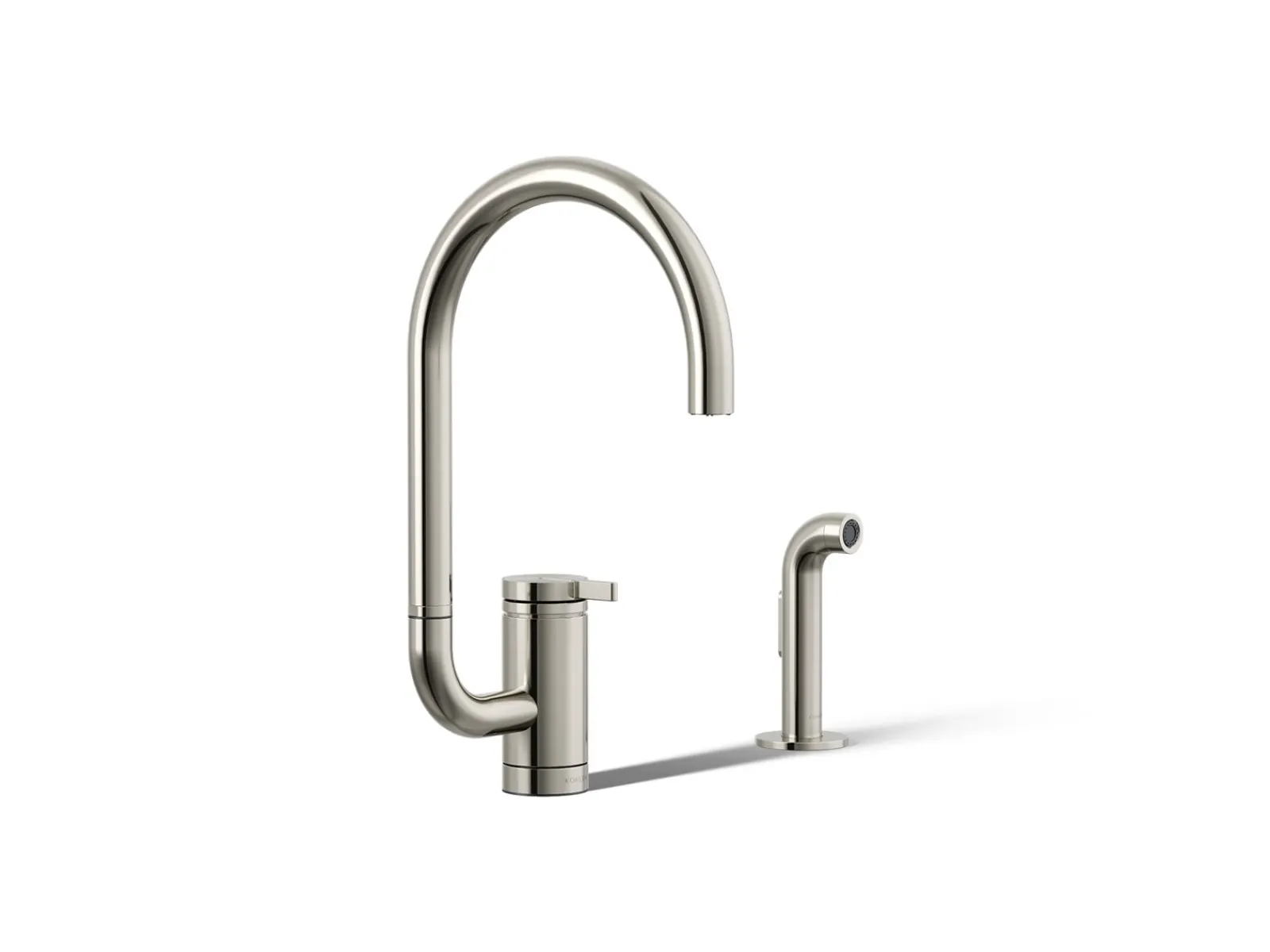 Single-handle kitchen sink faucet with two-function extended-reach spout and side sprayer^Kohler Discount