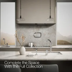 Single-handle kitchen sink faucet with two-function extended-reach spout and side sprayer^Kohler Discount