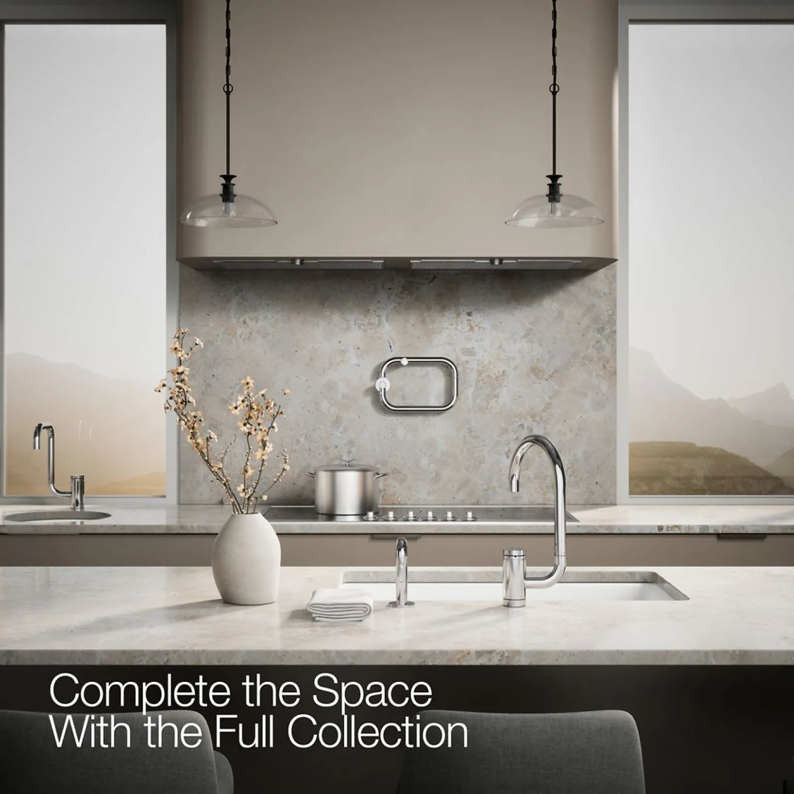 Single-handle kitchen sink faucet with two-function extended-reach spout and side sprayer^Kohler Discount