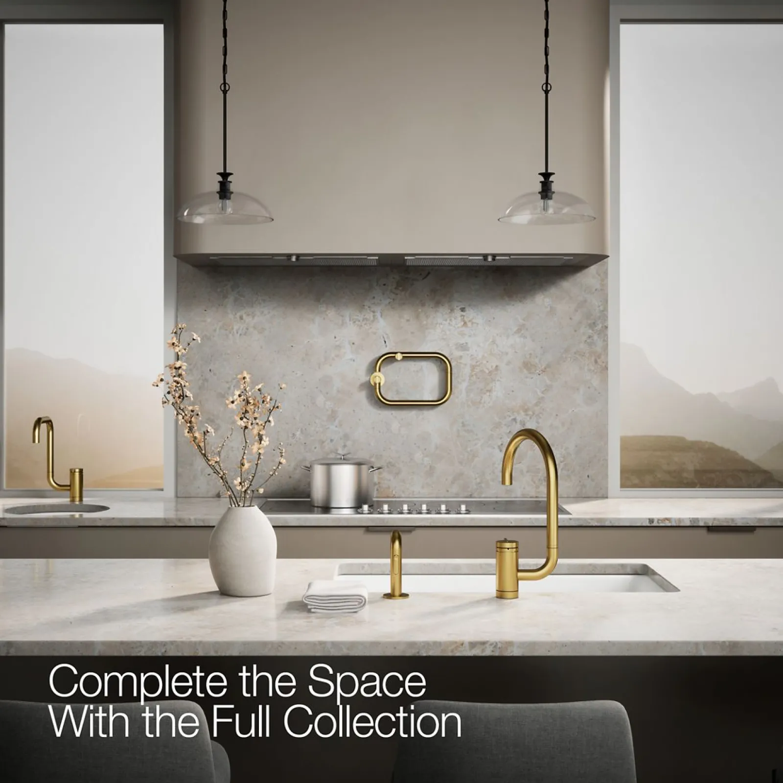 Single-handle kitchen sink faucet with two-function extended-reach spout and side sprayer^Kohler Discount