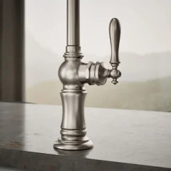 Single-handle kitchen sink faucet with two-function sprayhead^Kohler Outlet